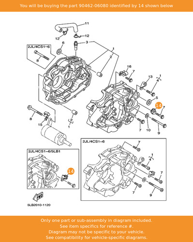 Yamaha clamp 90462 06080 - yamaha, clamp,