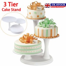 3 Tier White Round Cake Rack