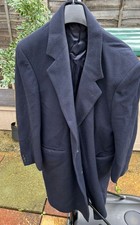 Selfridges 100% Cashmere Overcoat – Dark / Navy Blue