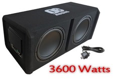 TWIN 12" Double Twin 3600 watts Subwoofer Built In Amplifier Deep BASS