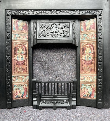Cast iron fireplace fire - cast, /