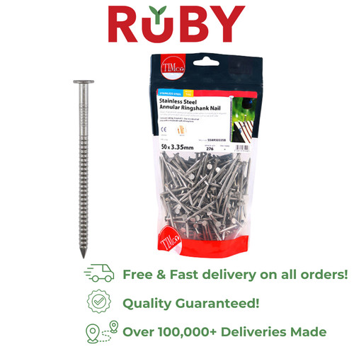 Stainless steel cladding nails