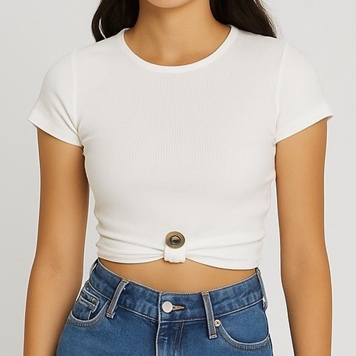Elodie short sleeve ribbed - sleeve,