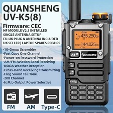 Quansheng UV-K5(8) CEC HF 0MHz-1.3GHz FM AM SSB CW HAM Radio Transceiver