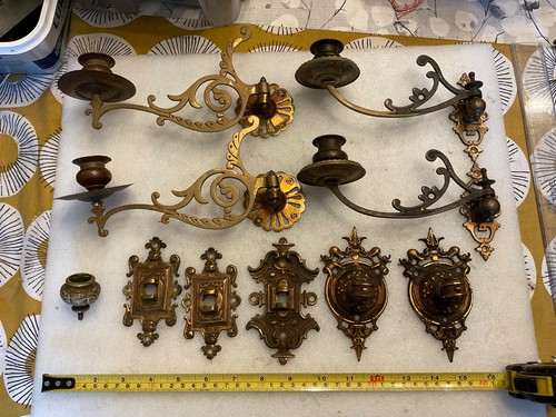 Antique piano sconces - piano,