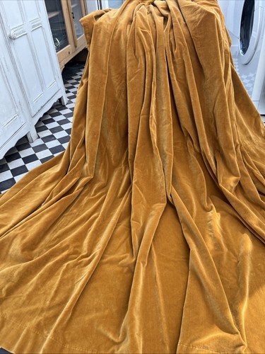 Vintage cotton velvet curtain - cotton,