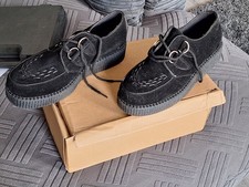 Mens lace up grunge goth punk rockabilly brothel creepers teddy boy shoes size