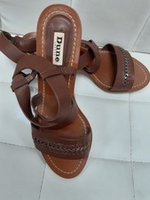 ladies dune leather sandals size uk 6 [wg]