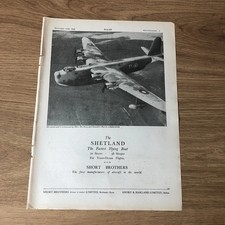SAIR48 MAGAZINE ADVERT 11X8 SHORT SHETLAND: THE FASTEST FLYING BOAT