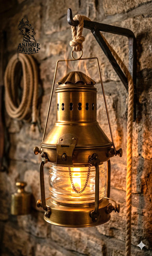 Antique nautical brass - brass, 12"