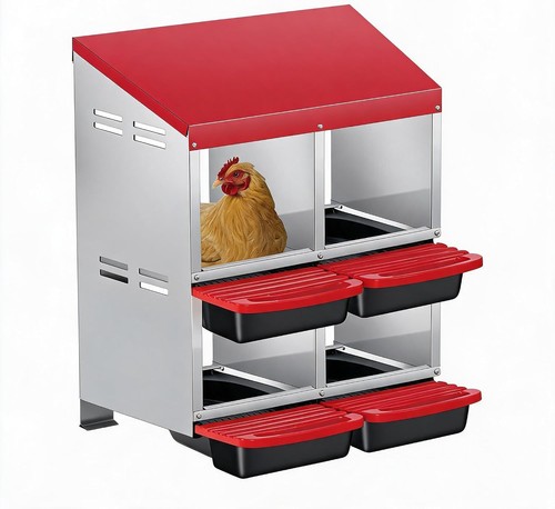 New steel chicken - new, nesting