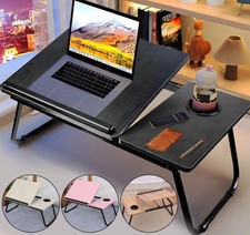 Folding Laptop Table Bed Tray Stand Sofa Lap Portable Notebook Desk Breakfast UK
