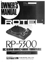 Rotel RP-5300 Turntable Owners