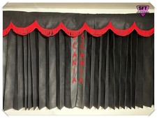 DUTCH STYLE TRUCK CURTAINS DOUBLE LINED BLACK DAF VOLVO SCANIA NO PELMET