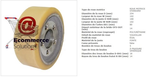 Drive wheel vulkollan pallet - wheel,
