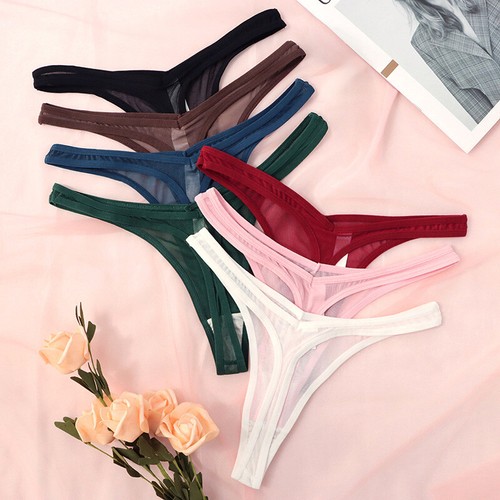 Women mesh sheer string see - mesh,