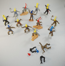 Vintage Timpo Historic Series Medieval Black Silver & Gold Knight Figures 1960s