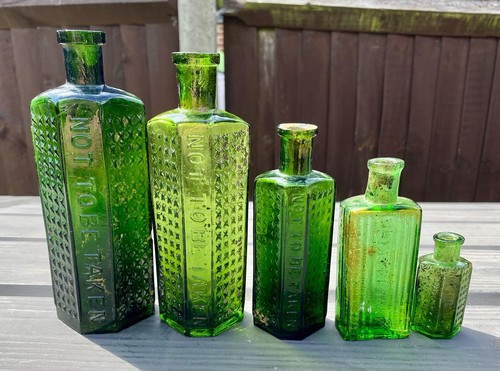 Antique emerald green glass - antique,