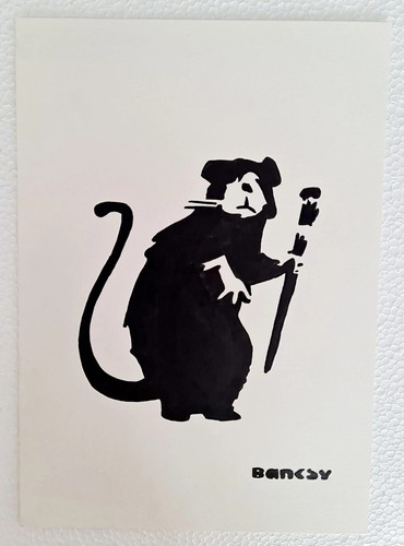 Banksy handmade ink drawing - banksy,,