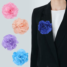 Women Flower Brooch Fabric Corsage Lapel Pins Brooches Suit Pins Charm Decor