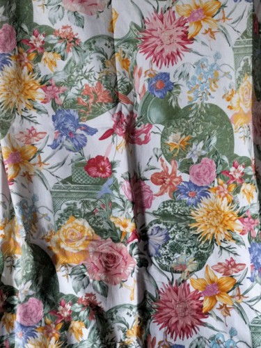 Vintage french curtains floral - vintage,