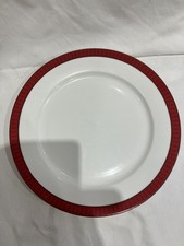 Pair of Aynsley Madison Red 27cm Dinner Plates Fine Bone China
