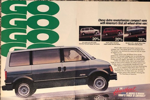 1990 chevy astro minivan print - astro,