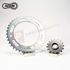 AFAM Front and Rear Steel Sprocket set to fit Yamaha RD125LC (ypvs) 1986-1989