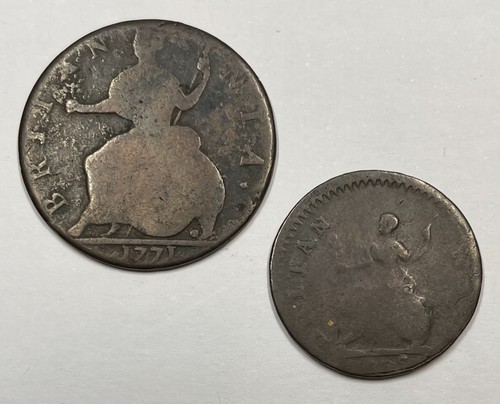1771 half penny token - half,