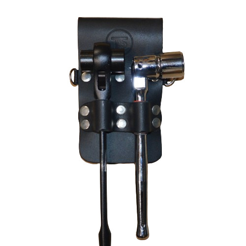 Black leather double - leather,