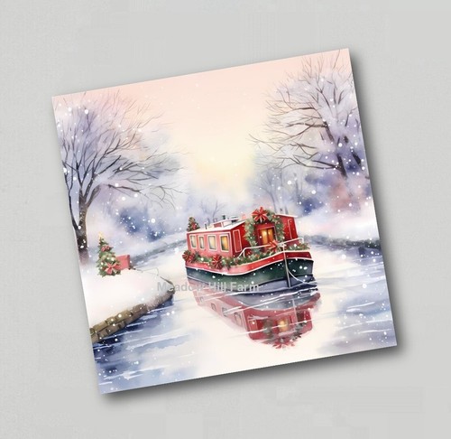 Fridge magnet canal - canal, barge