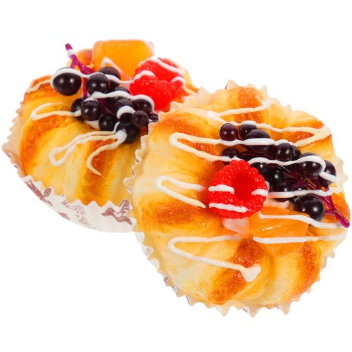 2pcs lifelike cake model fake - cake,