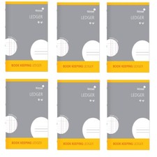 Silvine Book Keeping Ledger Book Double Entry Accounting Tax SJA4L-P 6-Pack New