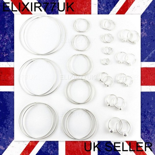 925 sterling silver hoop - sterling,