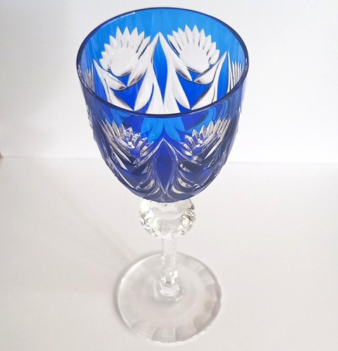 Vintage cobalt blue clear - cobalt, &