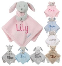 Baby Boy Girl Personalised Name Comforter Soft and Snuggly Blanket Keepsake Gift
