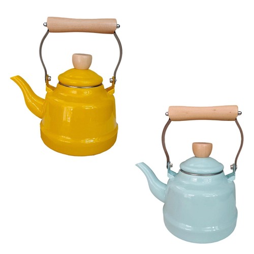 Enamel tea kettle - enamel, whistling