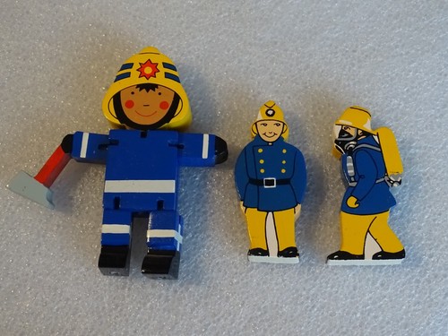 Small wooden fireman - small,