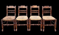 A Set Of 4 Antique Country Oak