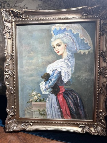 Antique vintage oil painting - antique,