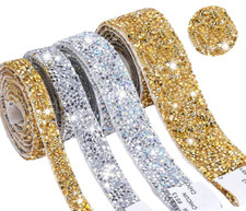 ❤ 90cm Glass Rhinestone/Diamante/Crystal Craft Ribbon Strip/Tape Self Adhesive❤