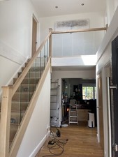 Oak and embedded glass - oak,