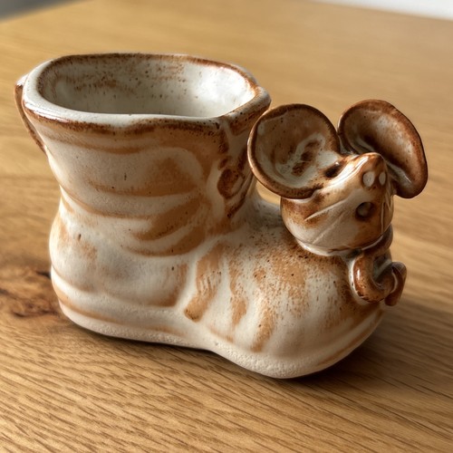 Charlestown pottery mouse - pottery,