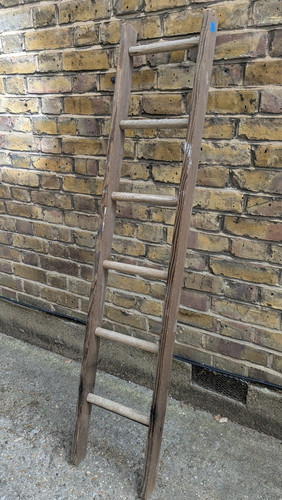 Vintage wood 6 rung - vintage,