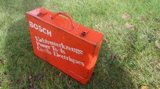 Vintage Bosch Red Metal Power Tool Box 1970’s 1980’s
