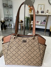 Bessie London Logo Print Brown