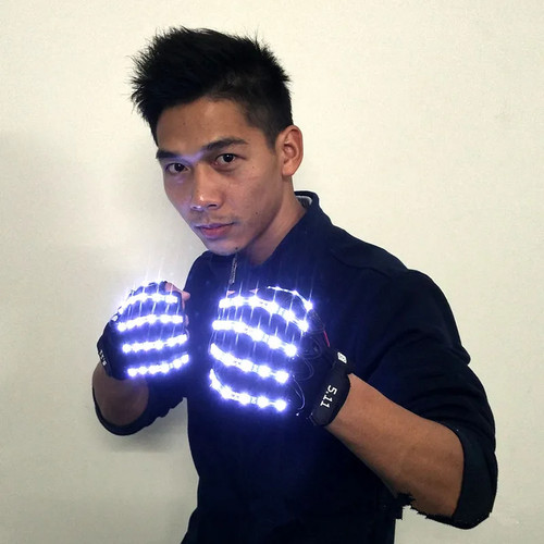 Color led light gloves - light,
