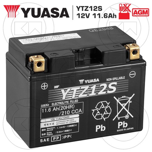 Yuasa ytz12s 12v 11ah sealed - 12v,