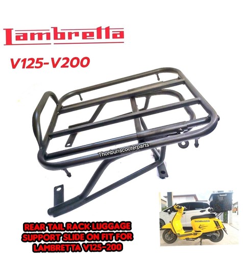 Rear luggage black rack steel - rear,