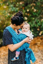 Oscha Baby Wrap - Size 4 - Blue Link Pattern - 100% Cotton